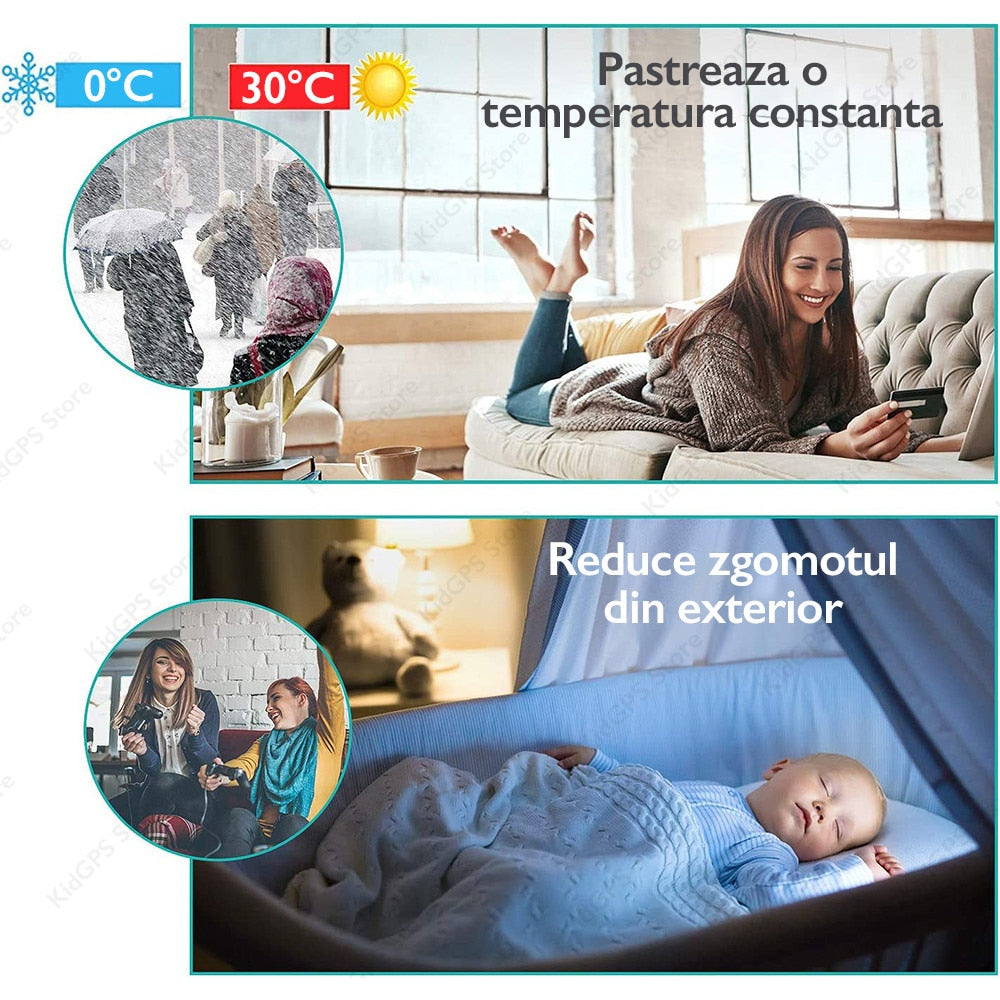 Protectie usa anti curent KidProtect Draft Mate, Maro Protectie usa anti curent KidProtect Draft Mate, Maro